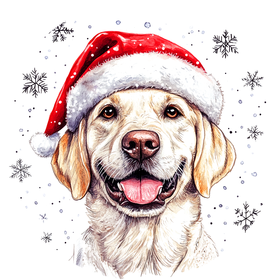 Dog (26) Round Christmas MDF Ornament