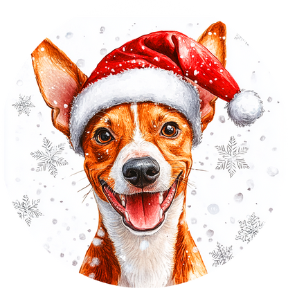 Dog (27) Round Christmas MDF Ornament