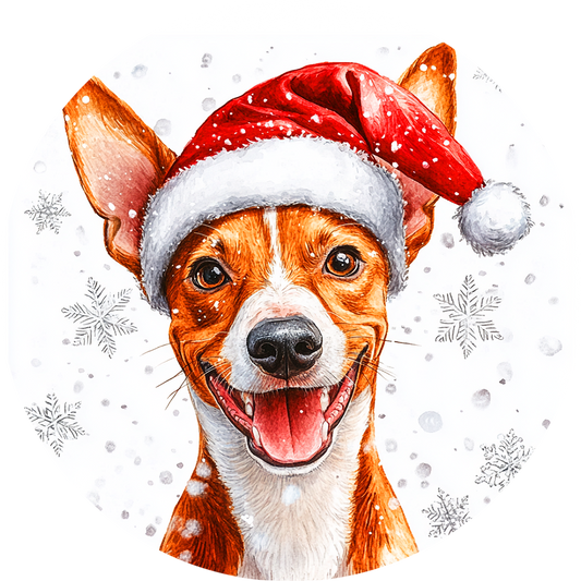 Dog (27) Round Christmas MDF Ornament