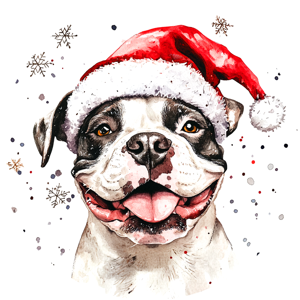 Dog (34) Round Christmas MDF Ornament