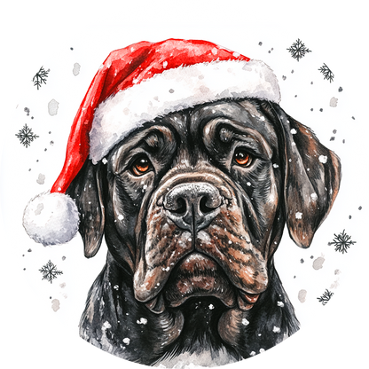 Dog (42) Round Christmas MDF Ornament