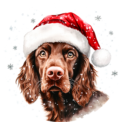 Dog (56) Round Christmas MDF Ornament