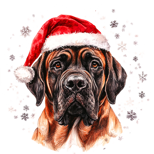 Dog (58) Round Christmas MDF Ornament