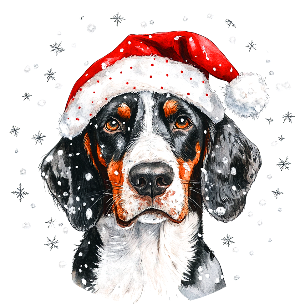 Dog (59) Round Christmas MDF Ornament