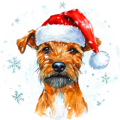 Dog (60) Round Christmas MDF Ornament