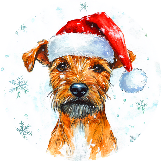 Dog (60) Round Christmas MDF Ornament