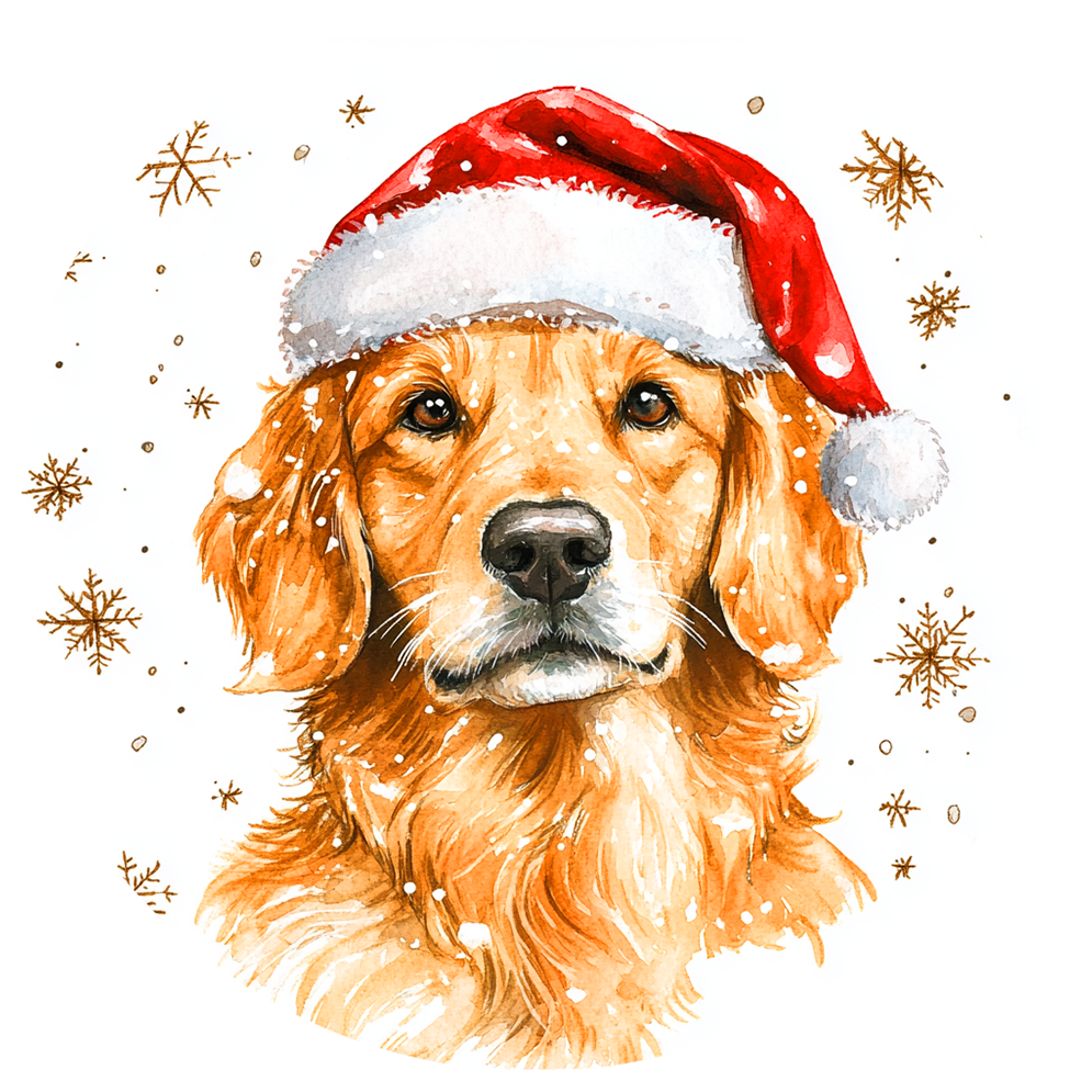 Dog (61) Round Christmas MDF Ornament