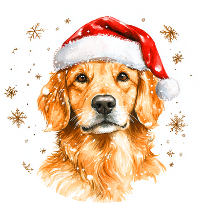 Dog (61) Round Christmas MDF Ornament