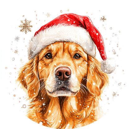 Dog (62) Round Christmas MDF Ornament