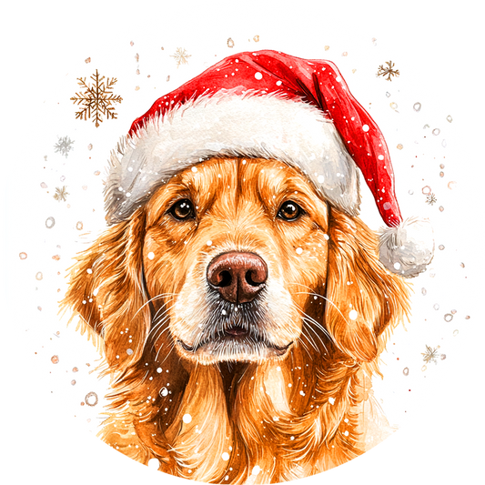 Dog (62) Round Christmas MDF Ornament