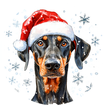 Dog (63) Round Christmas MDF Ornament