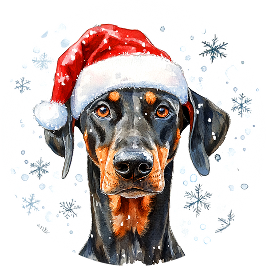Dog (63) Round Christmas MDF Ornament