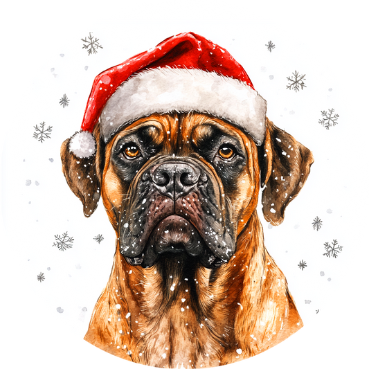Dog (67) Round Christmas MDF Ornament