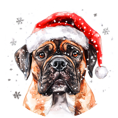 Dog (68) Round Christmas MDF Ornament