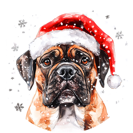 Dog (68) Round Christmas MDF Ornament