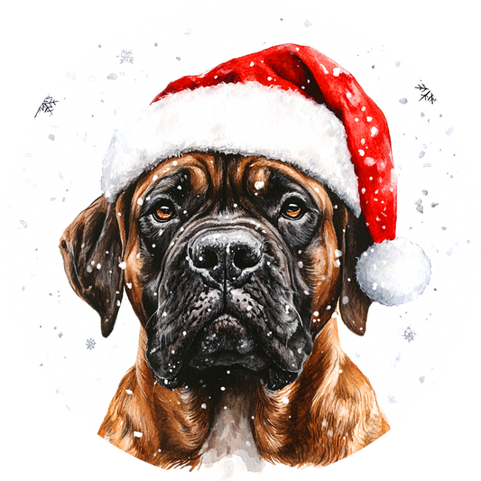 Dog (69) Round Christmas MDF Ornament