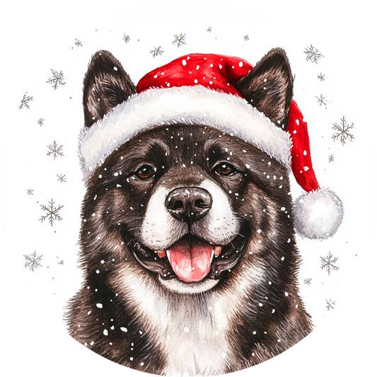 Dog (7) Round Christmas MDF Ornament