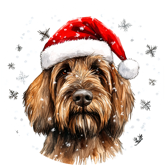 Dog (70) Round Christmas MDF Ornament