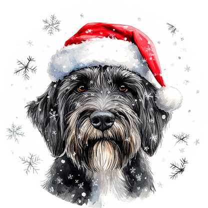 Dog (71) Round Christmas MDF Ornament