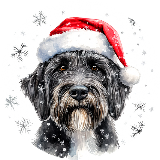 Dog (71) Round Christmas MDF Ornament