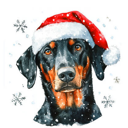 Dog (72) Round Christmas MDF Ornament
