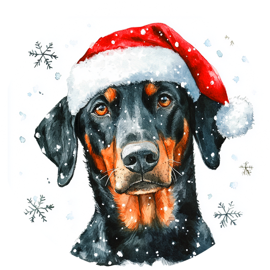 Dog (72) Round Christmas MDF Ornament