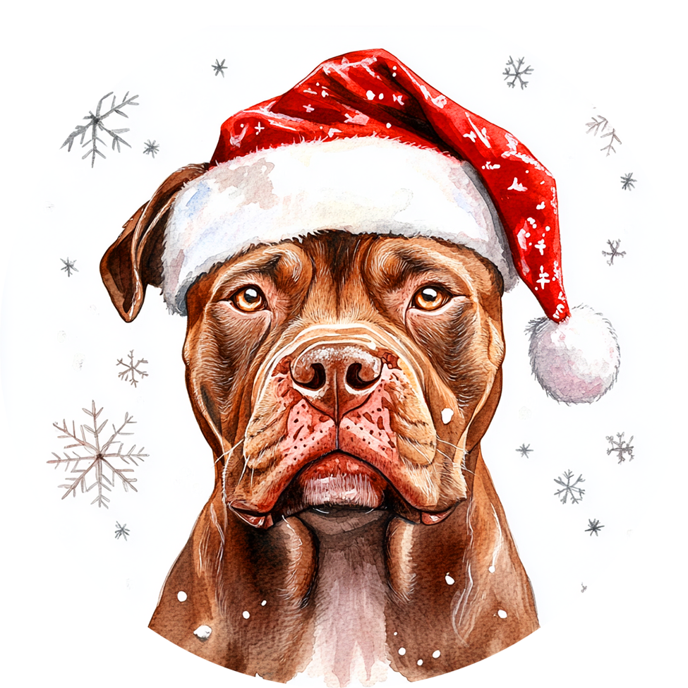 Dog (73) Round Christmas MDF Ornament
