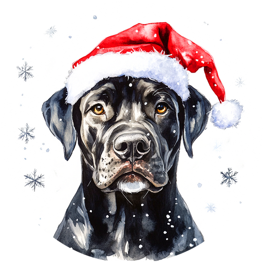 Dog (74) Round Christmas MDF Ornament