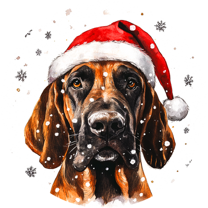 Dog (75) Round Christmas MDF Ornament
