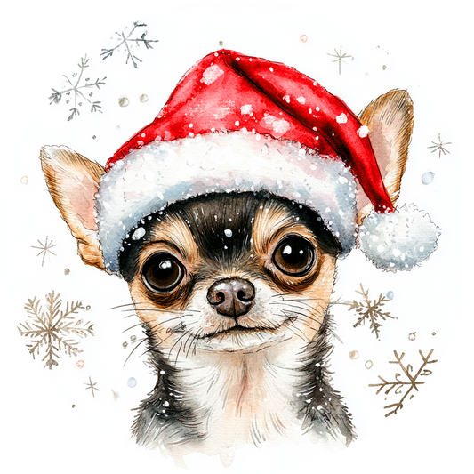 Dog (77) Round Christmas MDF Ornament
