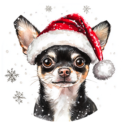 Dog (78) Round Christmas MDF Ornament