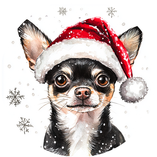 Dog (78) Round Christmas MDF Ornament