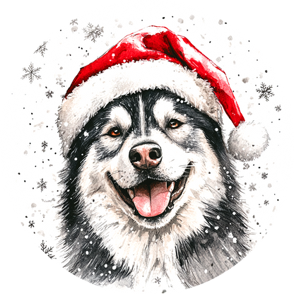Dog (8) Round Christmas MDF Ornament