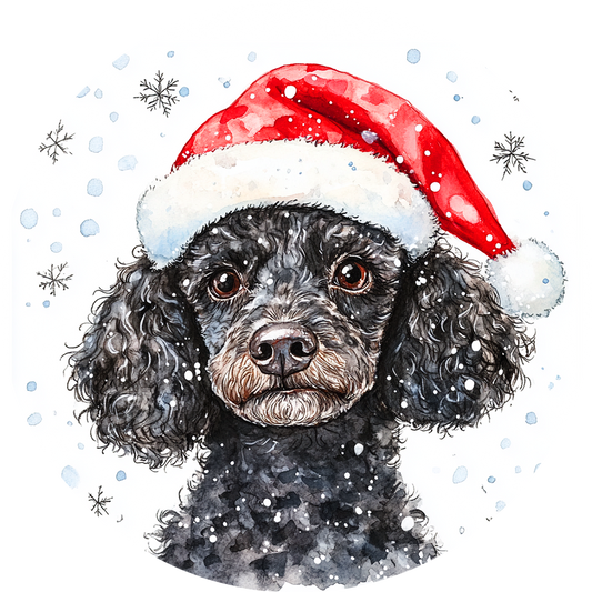 Dog (80) Round Christmas MDF Ornament