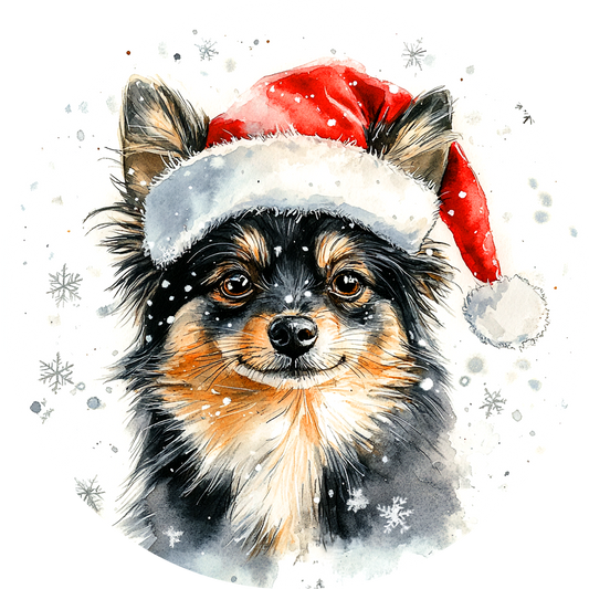 Dog (81) Round Christmas MDF Ornament