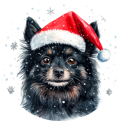 Dog (82) Round Christmas MDF Ornament