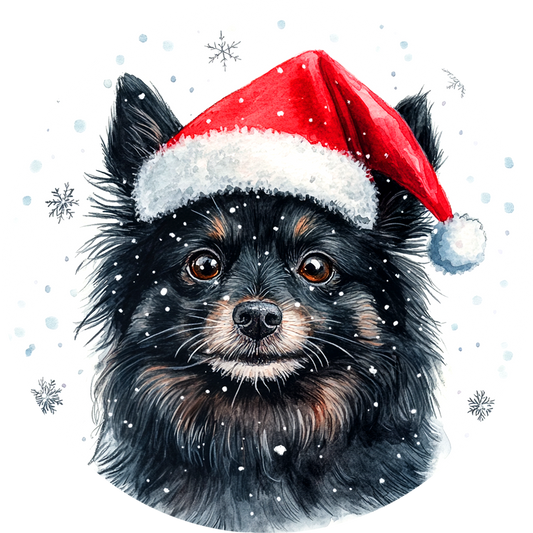 Dog (82) Round Christmas MDF Ornament