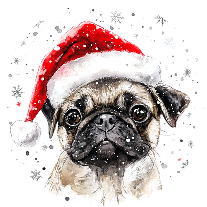 Dog (83) Round Christmas MDF Ornament