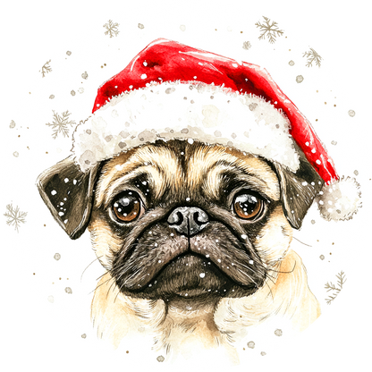 Dog (84) Round Christmas MDF Ornament