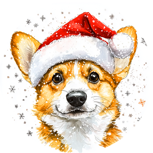 Dog (86) Round Christmas MDF Ornament