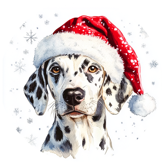 Dog (87) Dalmation Round Christmas MDF Ornament