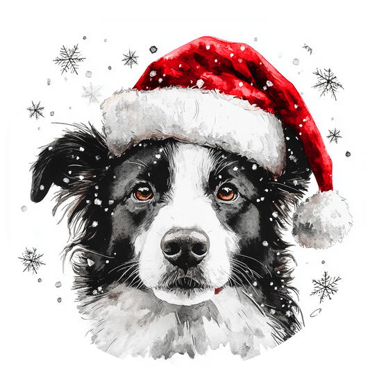 Dog (89) Round Christmas MDF Ornament
