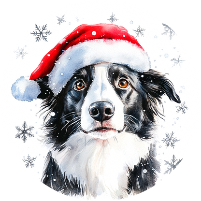 Dog (90) Round Christmas MDF Ornament