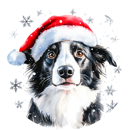 Dog (90) Round Christmas MDF Ornament