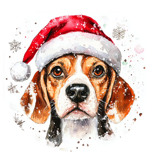 Dog (91) Round Christmas MDF Ornament
