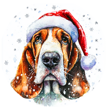 Dog (92) Round Christmas MDF Ornament
