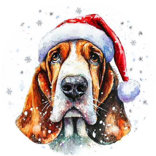 Dog (92) Round Christmas MDF Ornament