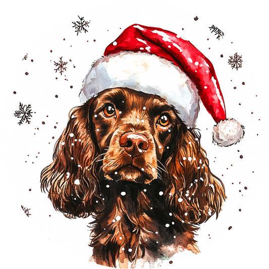 Dog (94) Round Christmas MDF Ornament