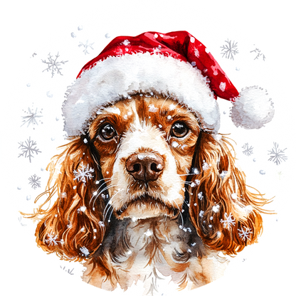 Dog (96) Round Christmas MDF Ornament