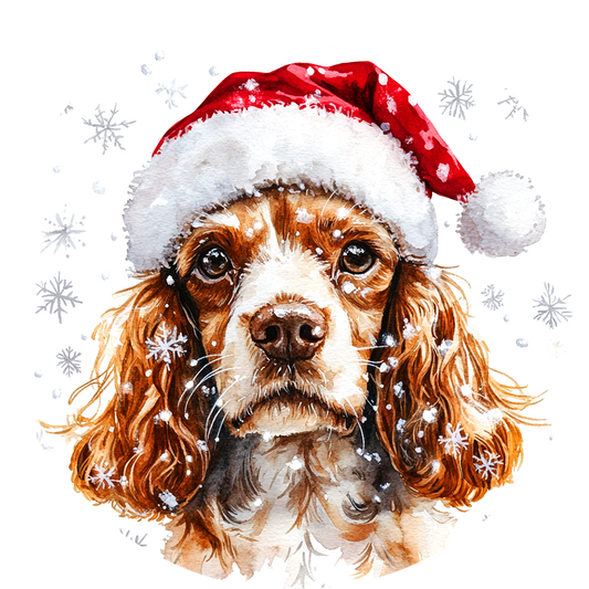 Dog (96) Round Christmas MDF Ornament
